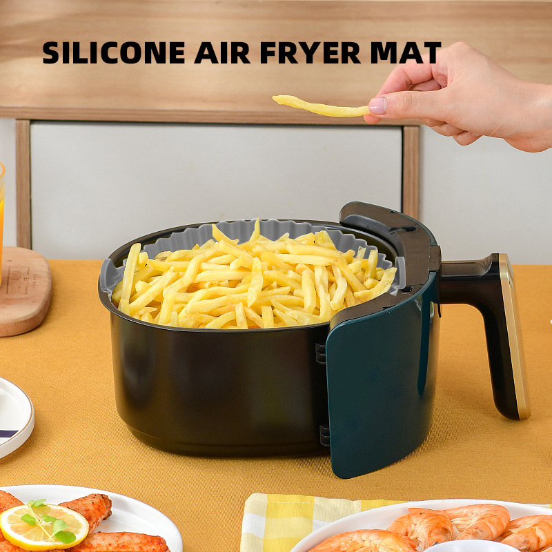 Reusable Non Stick Heat Resistant Oven Baking Air Fryer Liners Accessories Silicone Air Fryer Pot Silicone Air Fryer Liners